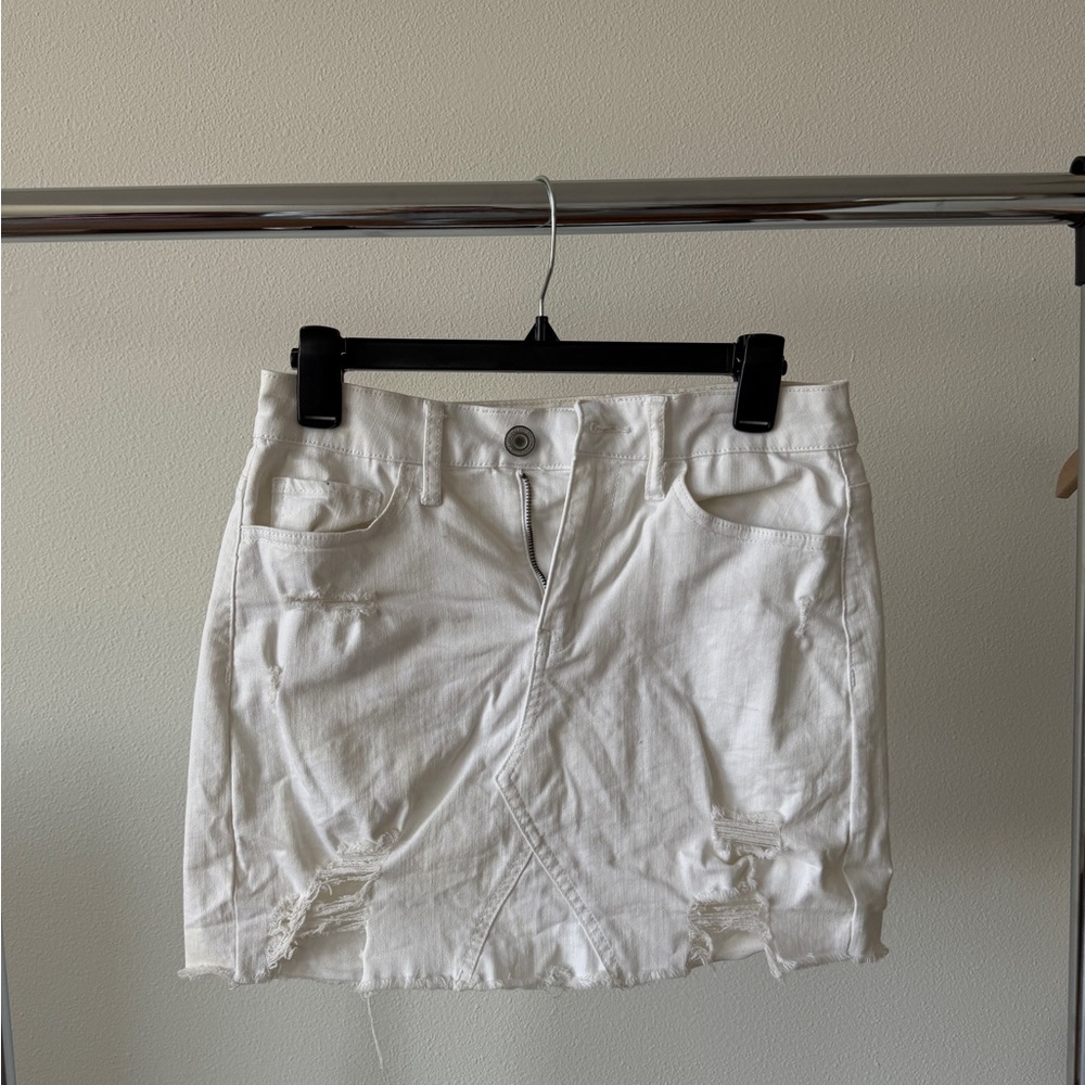SO Classic White Denim Skirt
